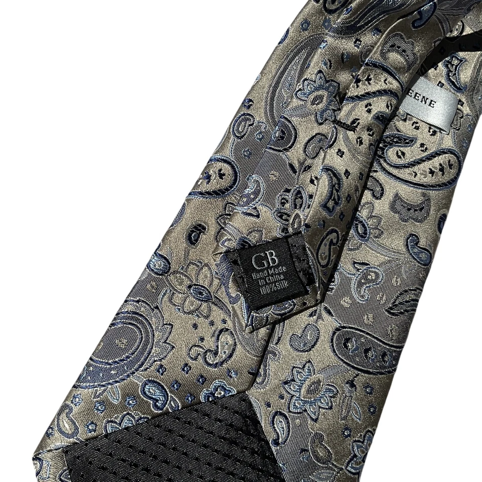 Corbata para hombre GEOFFREY BEENE 100 % seda, patrón cachemir oficina elegante Foto 4 de 4