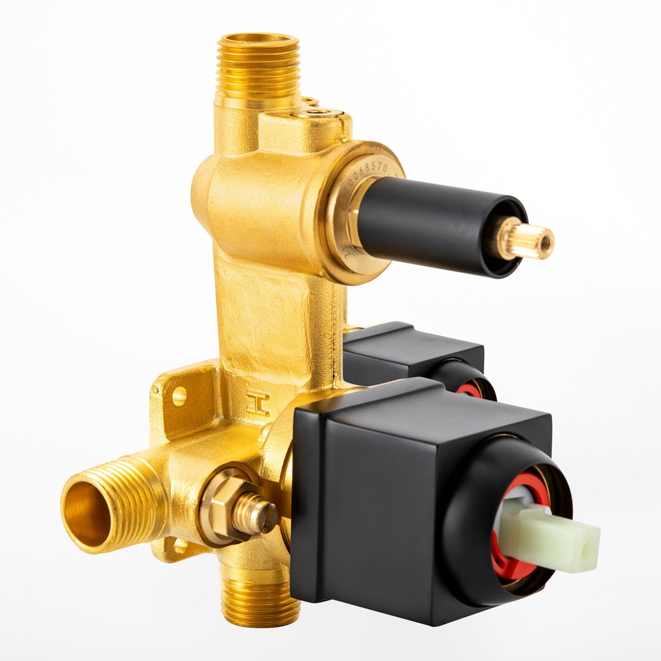 Solid Brass Shower Mixing Valve 2Way Shower Diverter Valve Mixer