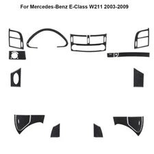 16Pcs Carbon Fiber Interior Full Kit Cover Trim For Mercedes-Benz E-Class W211