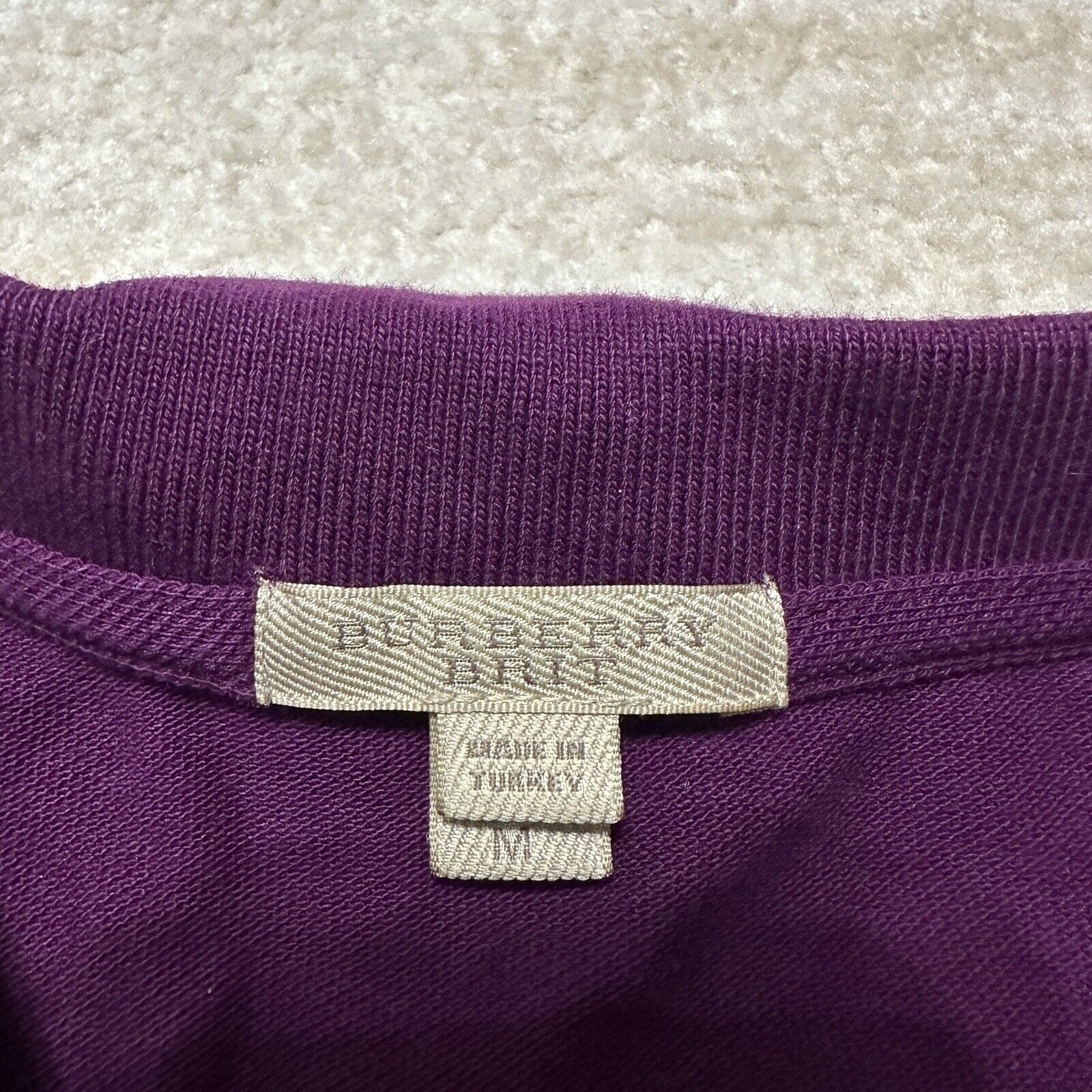 Burberry Brit Men's Medium Purple Polo Shirt Desi… - image 3