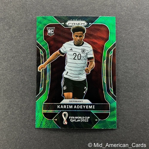 Karim Adeyemi 2022 Prizm World Cup Qatar Rookie Green Wave Prizm #111 Germany