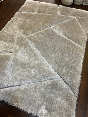 NEU MODERNE 2024 LINE DESIGN SILBERTEPPICHE 160CMX230CM SUPER WEICHE QUALITÄT.