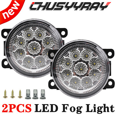Pair 4'' Inch Round LED Fog Lights Driving Lamps for 2004 2005-2008 Jaguar X-Type