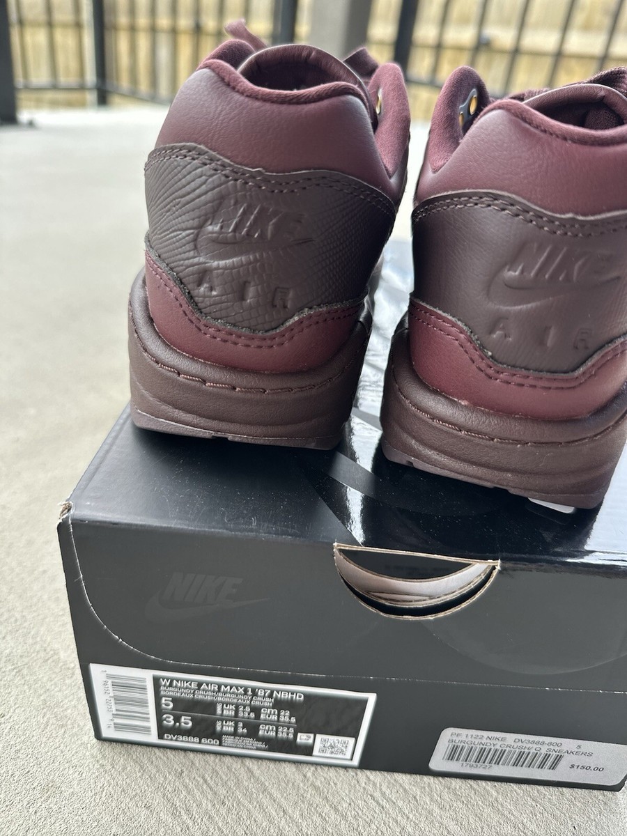Nike Air Max 1 '87 NBHD Burgundy Crush Velvet (DV3888-600