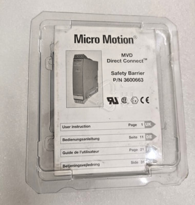 Micro Motion 3600663 Safety Barrier MVD Direct connect Module 24VDC