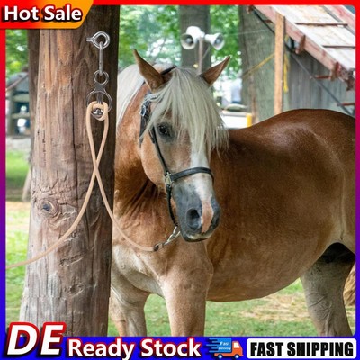 Horse Tie Ring Stainless Steel Horse Tack Supplies Training Equipment (Silver) D
