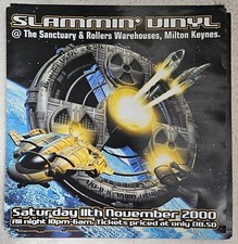 Slammin&rsquo; Vinyl 11th November 2000 @ The Sanctuary & Rollers Warehouse Rave Flyer