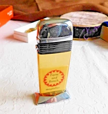 VINTAGE SCRIPTO VU-LIGHTER LARGE TABLE TOP LIGHTER FARM & RANCH MAGAZINE - WORKS