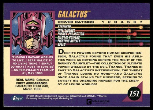 1992 Impel Marvel Universe Cards / Singles You Pick, Base Set & Insert Holograms - Picture 305 of 425