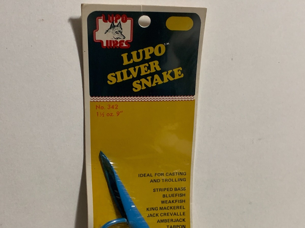 Leurre De Pêche Vintage Lupo Tackle - Série Argent Serpent - 1,5 Oz - Neuf En Boîte