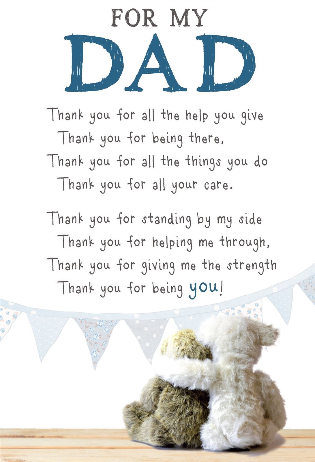 Dad Birthday Card, Cute Birthday Card For Dad, Nice Words Dad Birthday Card,
