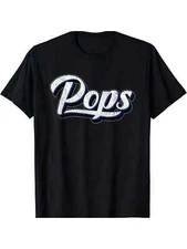 100% Cotton Pops Men's T-Shirt – Stylish Black Casual Tee with "POPS"