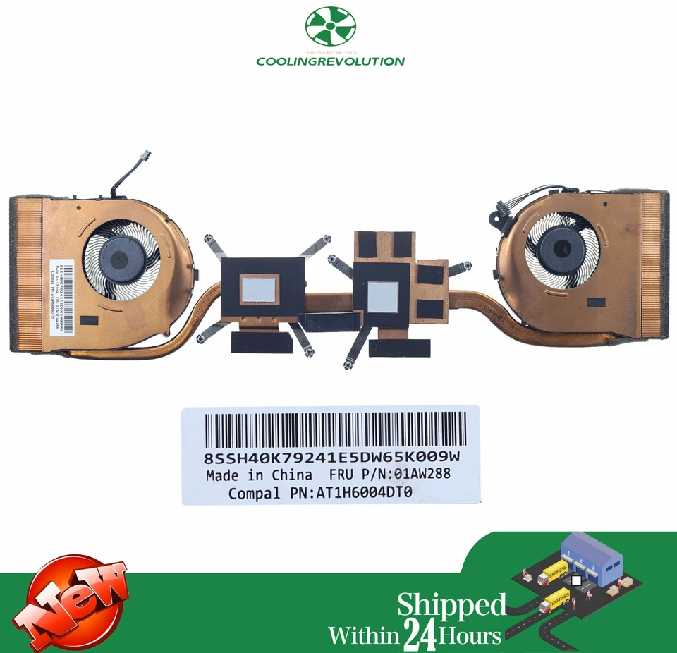 Laptop CPU Heatsink Fan for Lenovo ThinkPad E560P 01AW287 01AW288 - Image 2 of 2