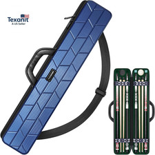 Pool Cue Case, Hard Shell Pool Stick Case 4X4 with 10 Padded Slots, Heavy-Duty B