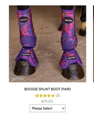Tactical Equine Purple Boogie Neon Splint Boots Wraps Fallon Taylor Medium NWT