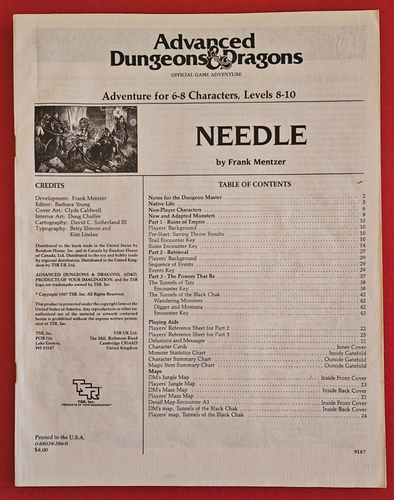 Needle Adventure Module I11 #9187 - Advanced Dungeons & Dragons - 1987 - Picture 4 of 10