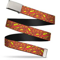 "Buckle-Down Unisex-Adult's Web Belt Superman 1.25\" 1.25\" Wide - Fits (Us Import)"