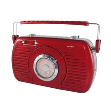 Radio FM RETRO portable rouge - Lecteur CD
