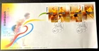 Hong Kong 香港  2004 FDC, Sports (4) $1.40 stamps block on Cover - Badminton
