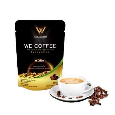 We Coffee Herb Coffee Instant Sugar Free Cappuccino Mix Powder 23in1 Healthy.