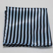 Italo Ferretti NWOT 100 Silk Pocket Square In Blue Stripes