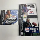 3 Ps1 Games: Madden 98-99 And 2000. All Tested And Working. All With Manuals