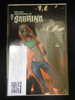 CHILLING ADVENTURES OF SABRINA 1 MIDTOWN VARIANT COMIC SIGNED HACK W/COA 2014 NM