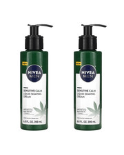 Nivea Men Sensitive Calm Liquid Shaving Cream Pump Bottle 6.8 FL OZ PACK OF 2