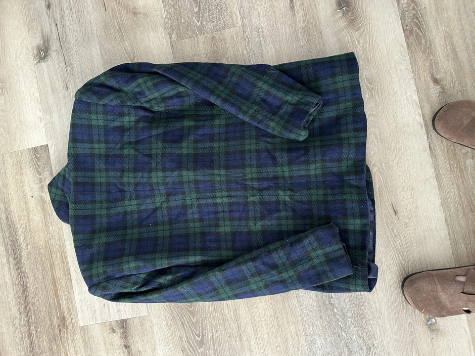 Blazer de colección Joan Leslie tartán cuello terciopelo a cuadros para mujer 12 vacaciones preppy Foto 3 de 3