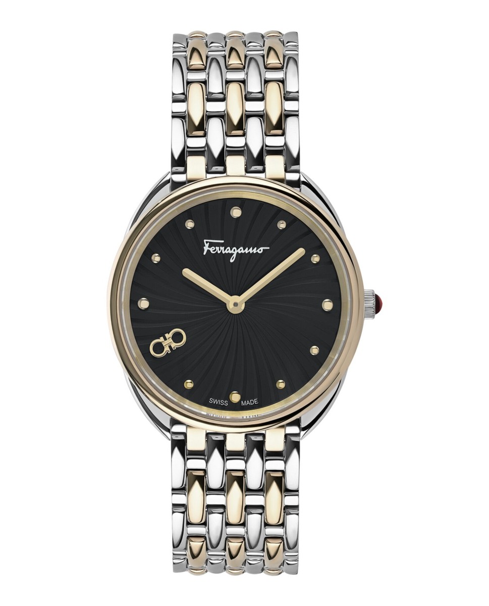Ferragamo Womens Two Tone 34mm Bracelet Fashion Watch | eBay display picture 3
