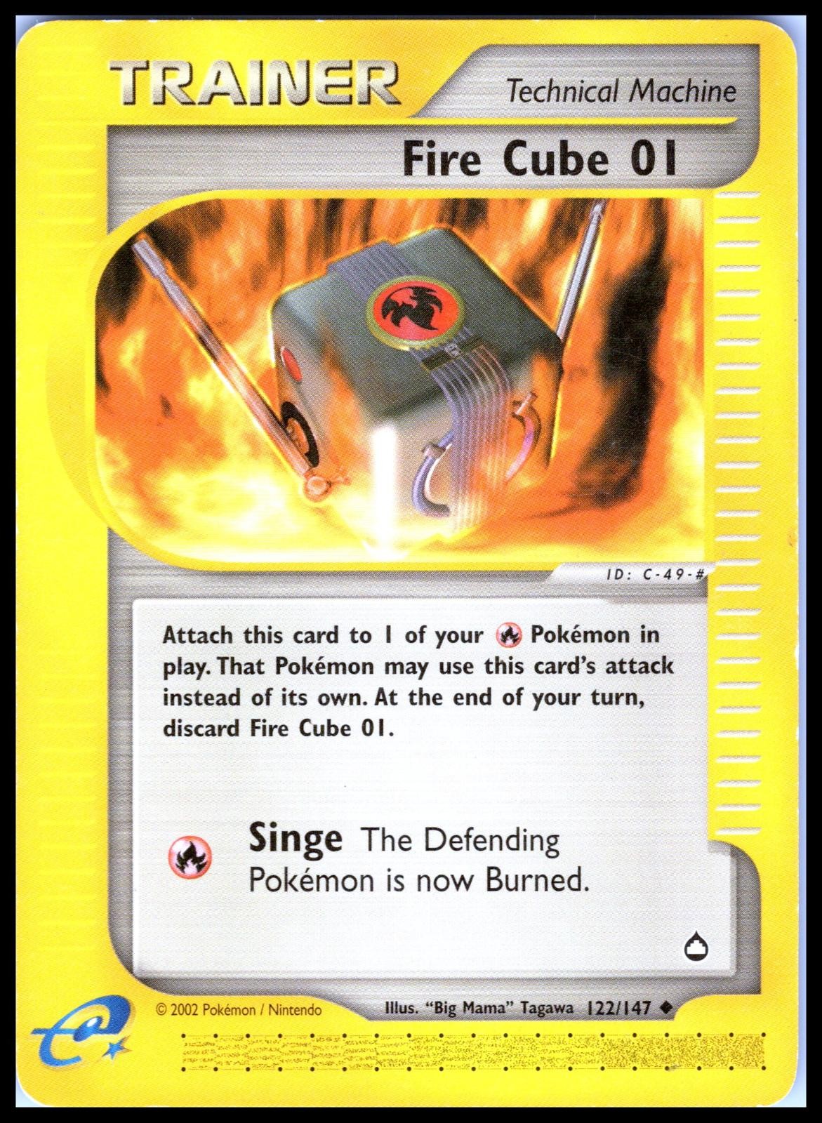 FIRE CUBE - Pokemon - "Big Mama" Tagawa 122/147 AQ Aquapolis - LP