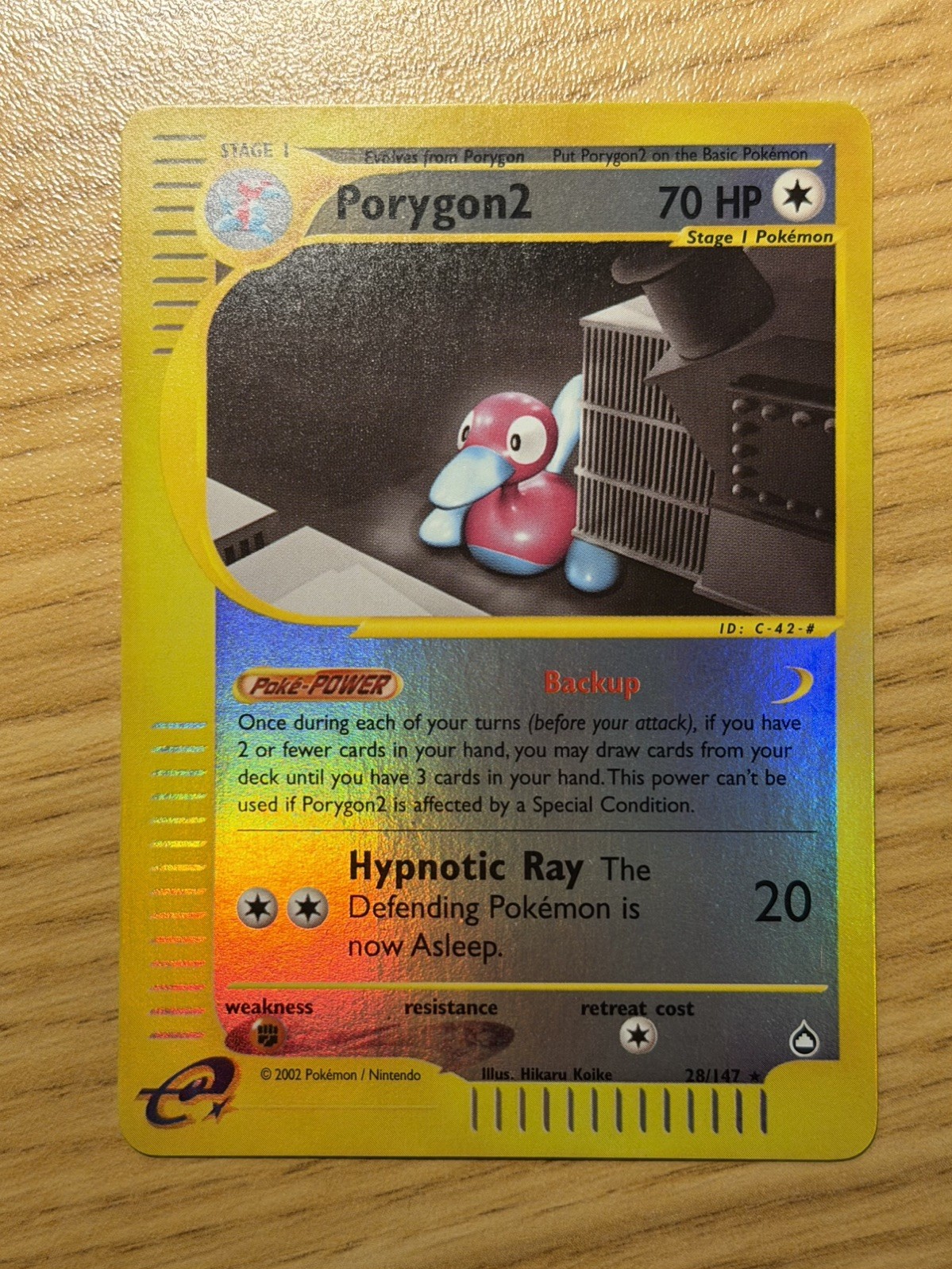 Porygon2 - 28/147 - Pokemon Aquapolis Reverse Holo Rare Card NM