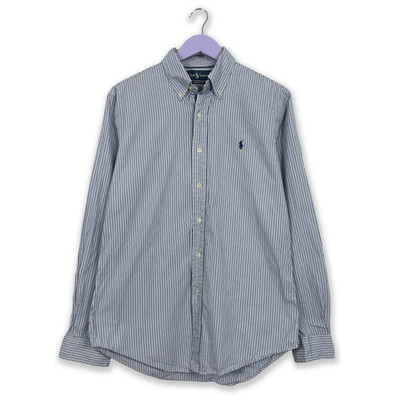Ralph Lauren Hemd hellblau-weiß gestreift Custom Fit - Größe M/L Herren