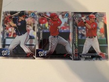 2016 BOWMAN CHROME TREA TURNER RC LOT