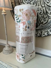 Rifle Paper Co. x Loloi Pink Blue Floral Delilah Foam Bath Rug 20”x60” NWT