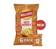 Walkers 6 x 25g Snacks Hot Honey Multipack Crisps