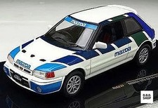 1/43 Mazda 323GT-Ae 1991 White Blue Car Collectible