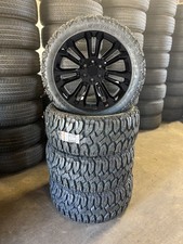22 Black Split Spoke Wheels 33x12.50 Mud Tires Tpms Lug Gmc Sierra Yukon Denali