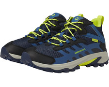 Merrell Moab Speed 2 Mid Waterproof Hiking Boots MK267548 Navy/Hi Viz Boys 04M