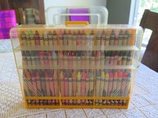Vintage 72 Crayola Holder and Crayons Storage Case with Sharpener Binney Smith