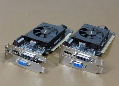 Lot of (2) Gigabyte GeForce GT 710 2GB Low Profile Graphics Card HDMI DVI VGA