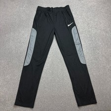 Nike Track Pants Kids X Large Black Y2K Swoosh Baggy Sports Joggers Youth