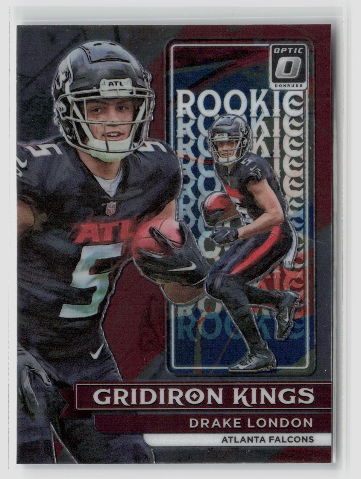 Drake London #RGK-6 2022 Panini Donruss Optic Gridiron Kings Falcons