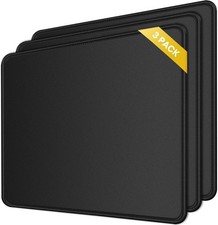 Smooth Gaming Mouse Pad set Assorted 3 Pack Desk Mat for Office Black