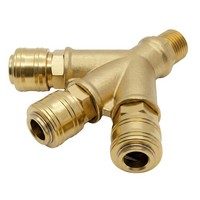 "Druckluftverteiler 3-Fach Mit AußEngewinde 1/2\" Aus Messing Druckluft-Verteiler"