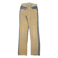 MOGUL Damen Jeans Beige Blau Regular Gerade Denim Baumwollmix W26 L32