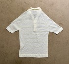 Vintage Men's 1970s Puritan Ban-Lon Full Fashioned Polo White Stripes L — photo 8