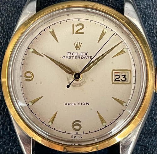 Precision Oysterdate Gold Bezel 6294 Manual Wind Watch 1950s 32mm Vintage JAPAN - Picture 4 of 10