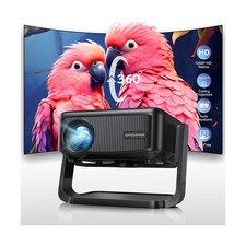 Mini-Projector with WiFi and Bluetooth: 1000 ANSI/360 Adjustable Stand/Ele