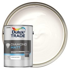 Dulux Trade Diamond Matt Emulsion Pure Brilliant White 5L Interior Coating Decor